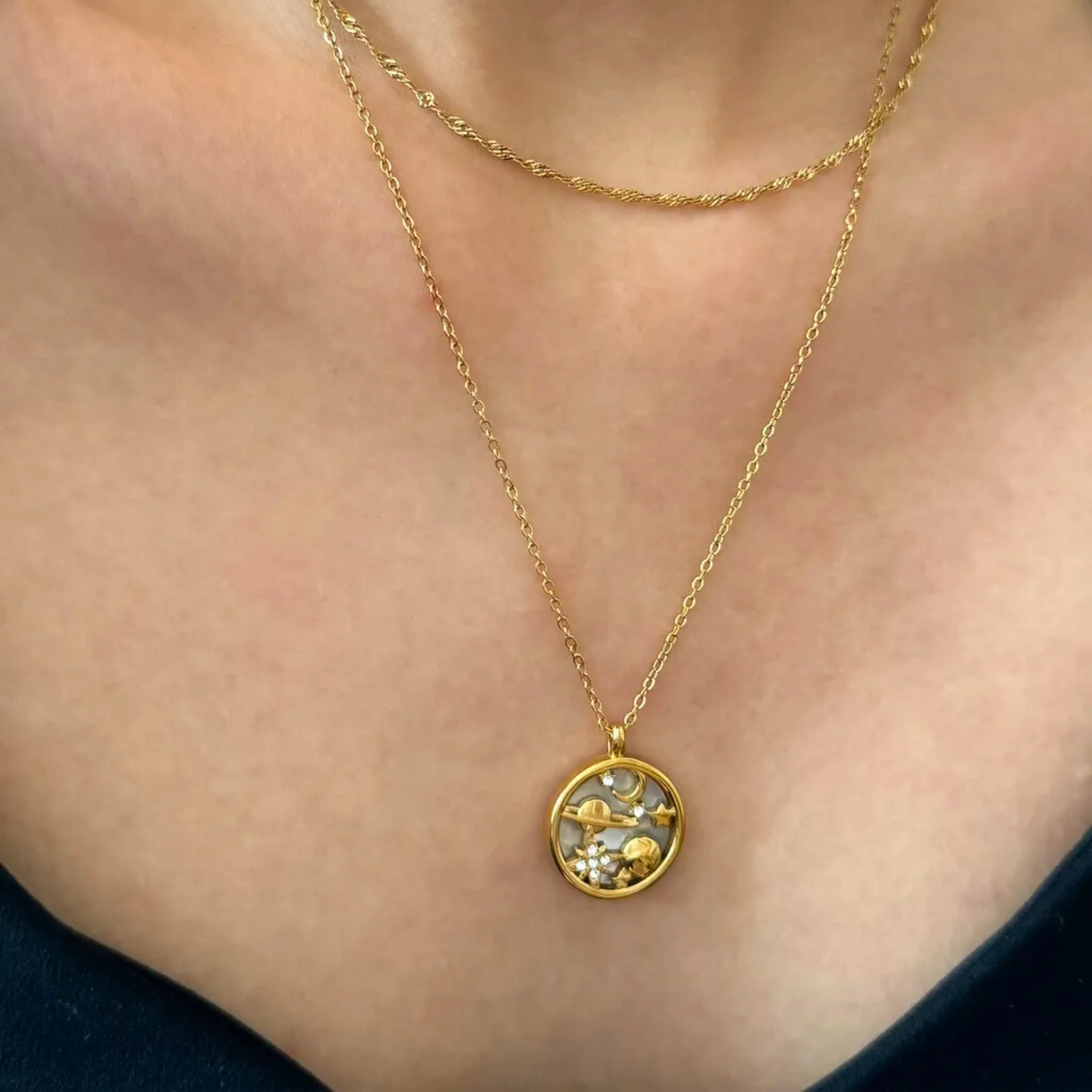 Collar Golden Galaxy