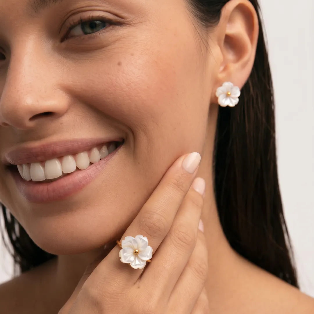 Pendientes Ivory Fleur